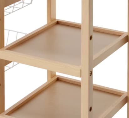 ❤️美品❤️ベルメゾン　バスケット付きタイル天板キッチンワゴン　カフェボード