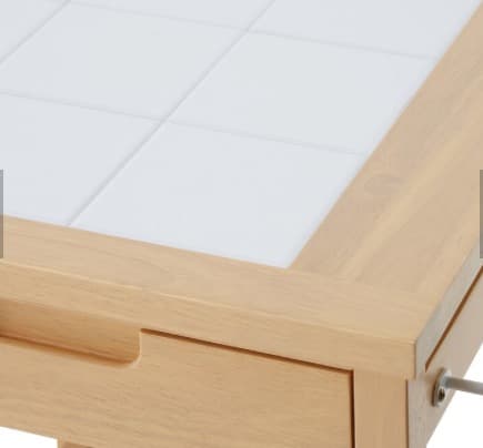 ❤️美品❤️ベルメゾン　バスケット付きタイル天板キッチンワゴン　カフェボード