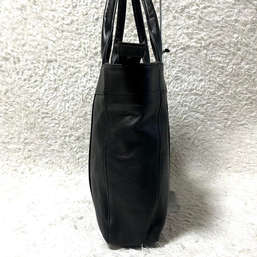 ✨美品✨アニアリ レザー トートバッグ ビジネスバッグ カモフラ 黒 A4可