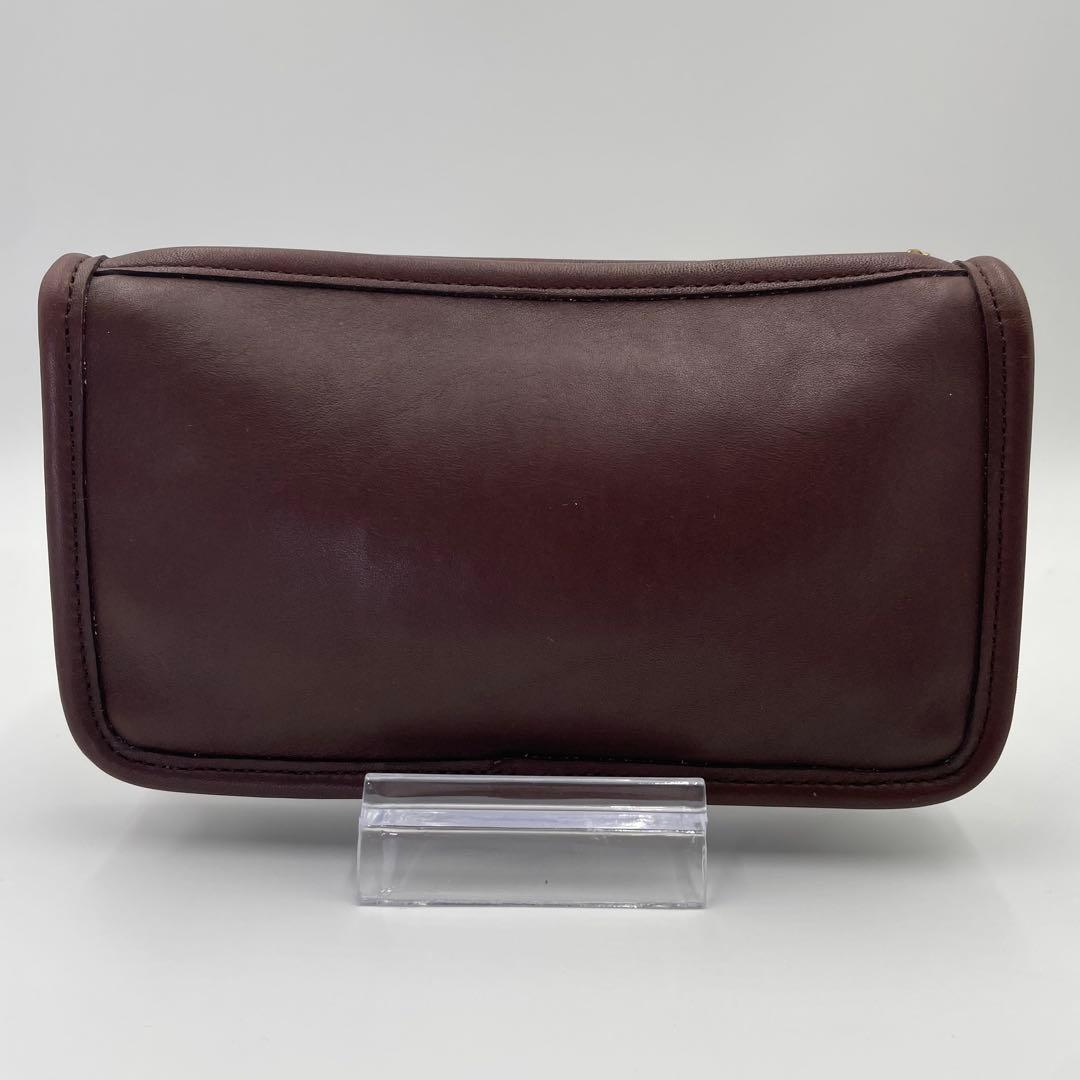 希少 COACH オールドコーチ マルチポーチレザー ダークブラウン 90s