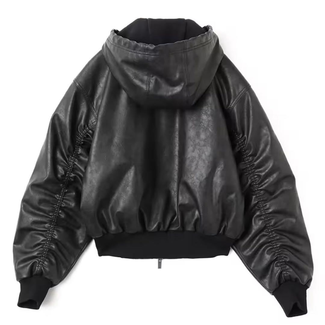 新品XL⭐️ADILENIUMシーズン3 ビンテージ フェイクレザージャケット黒白