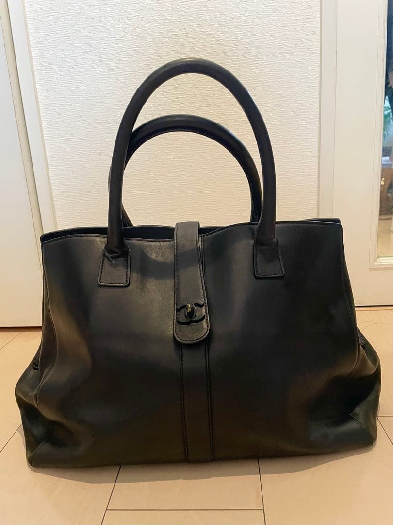 Chanel 黒 レザートートバッグ