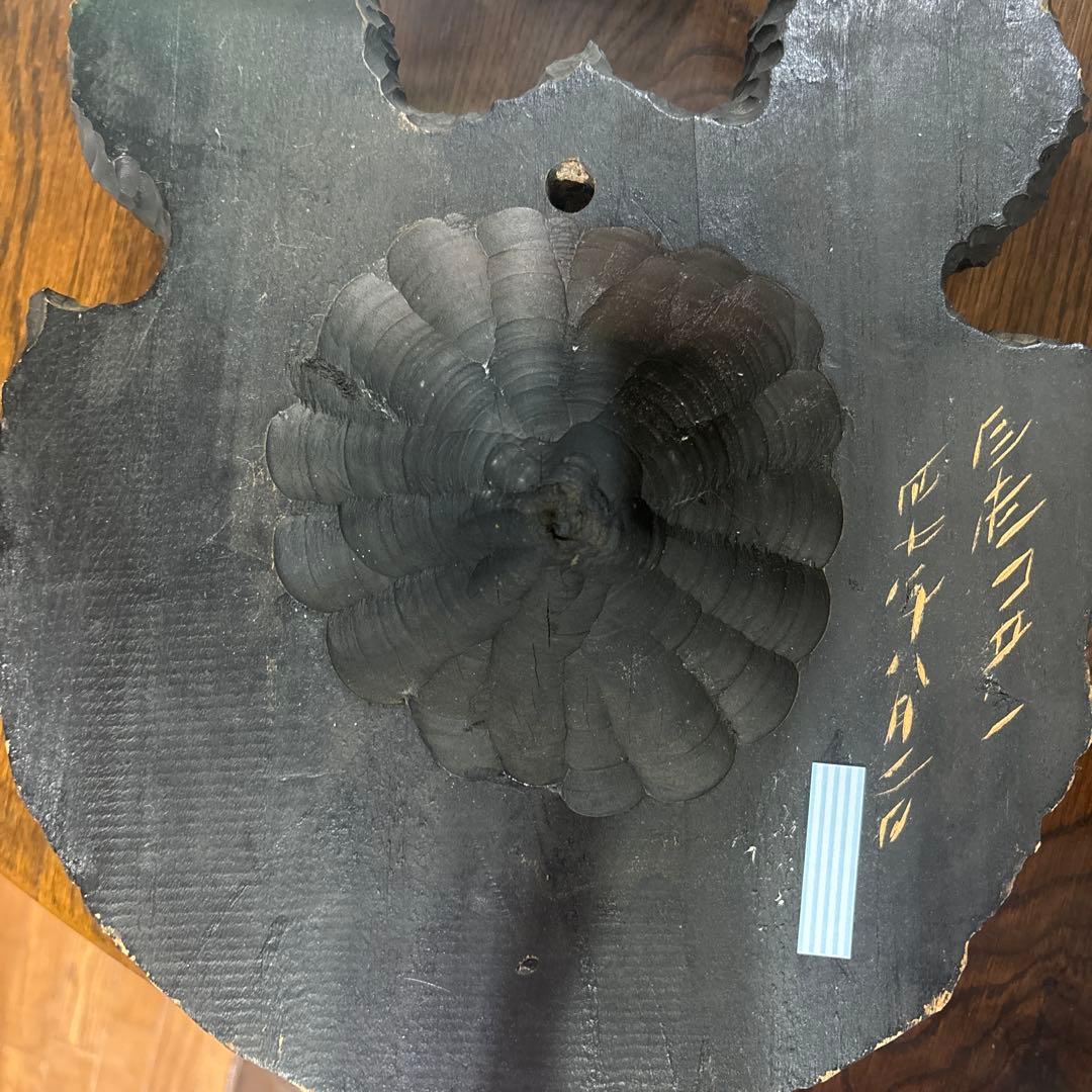 木彫の熊　顔