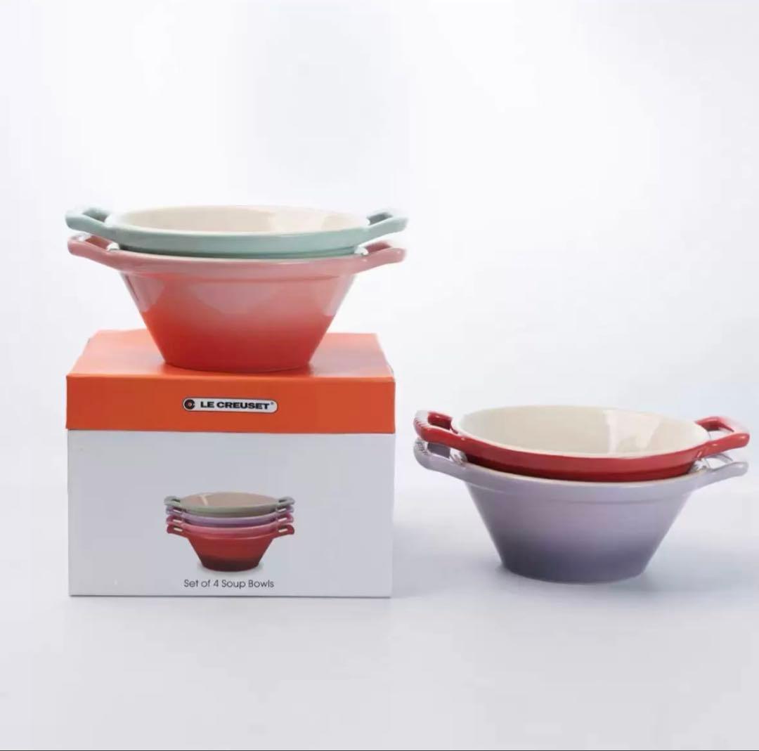 ル・クルーゼ　スナックボール 4点セット ピンク 赤 パープル クール