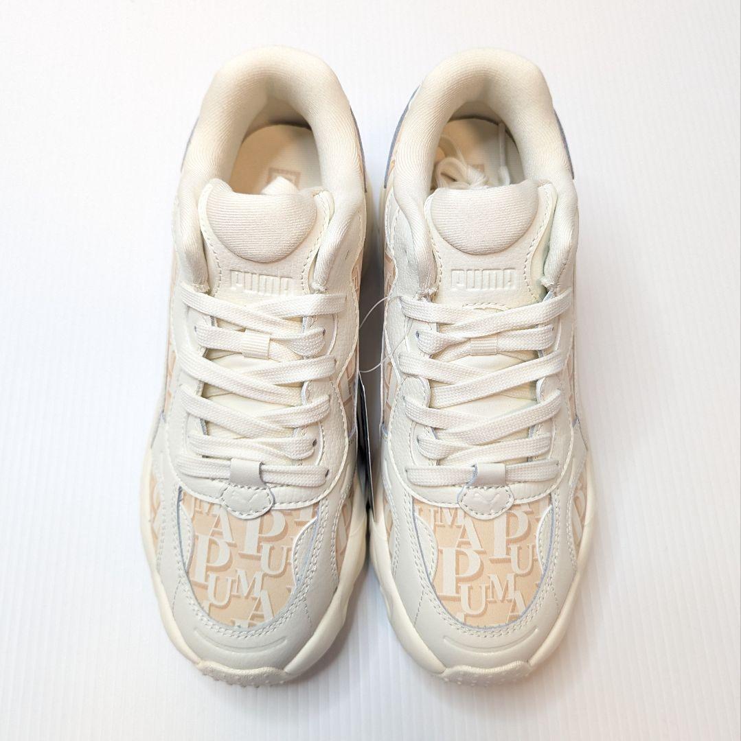 未使用 PUMA プーマ パルサー ウェッジ モノグラム 24 厚底 ホワイト