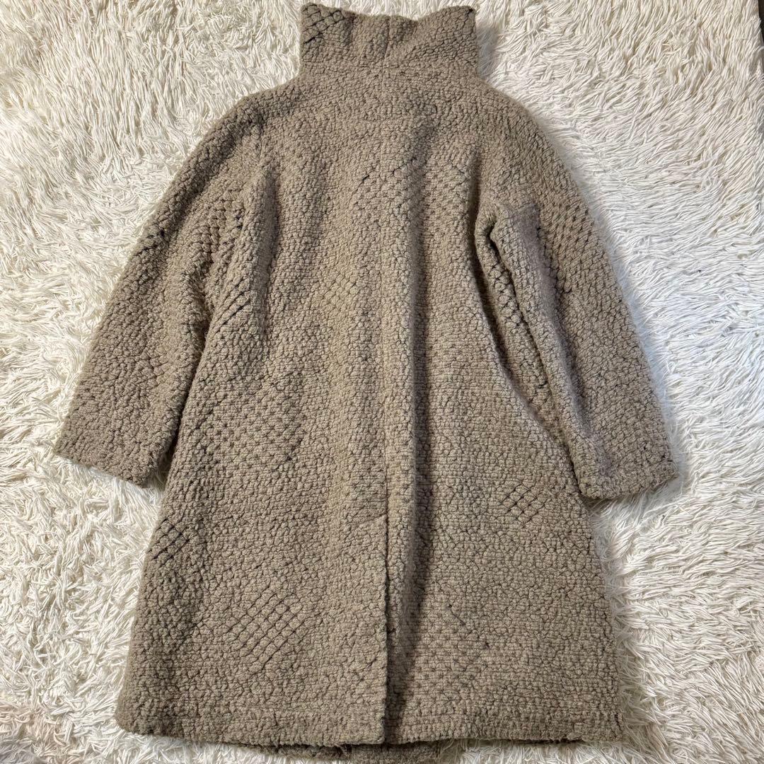 【美品】プランテーション　イッセイミヤケ　モヘア混　ロングコート　M