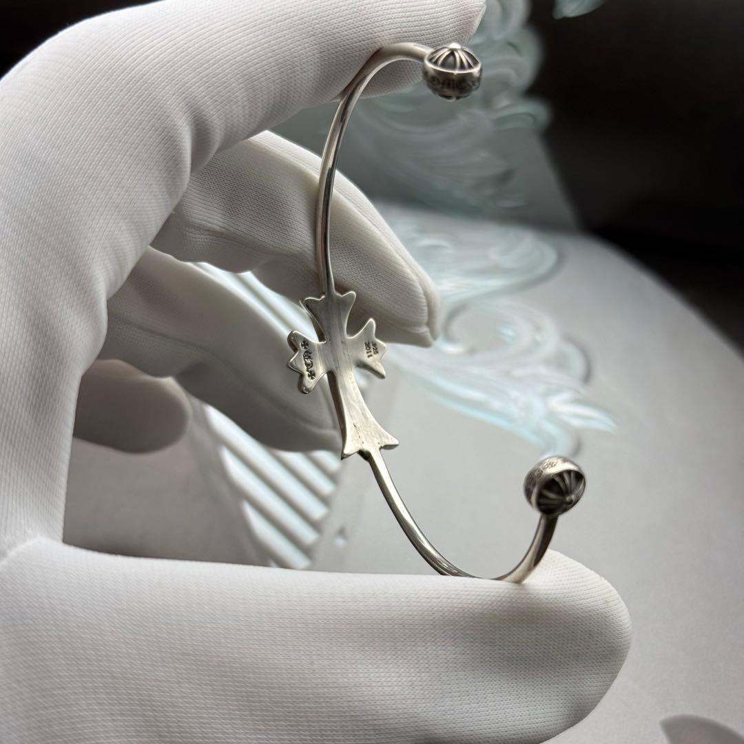 クロムハーツ SKINNY TNY クロス バングル 鑑定済み