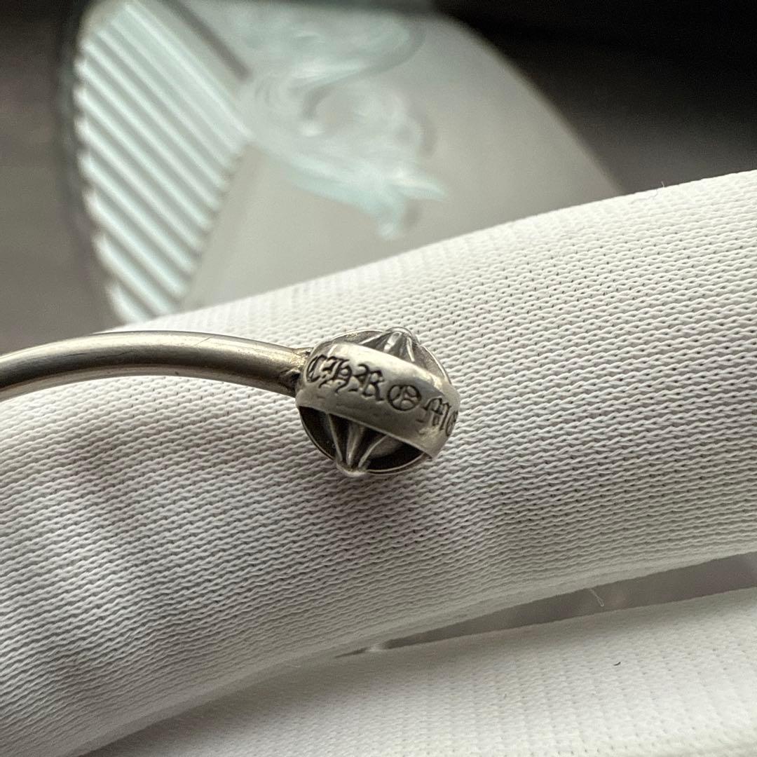 クロムハーツ SKINNY TNY クロス バングル 鑑定済み