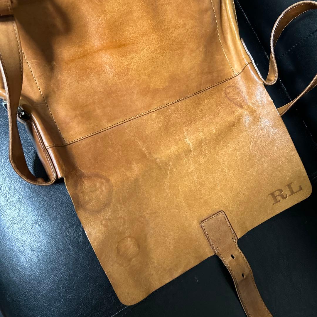 ラルフローレン　レザー メッセンジャーバッグ