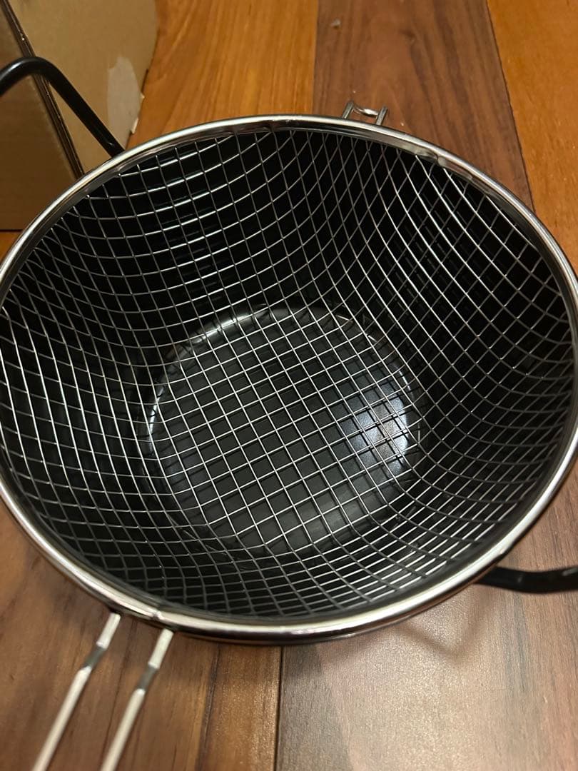 ラバーゼ　揚げ鍋　揚げカゴ　油はね防止　22センチ