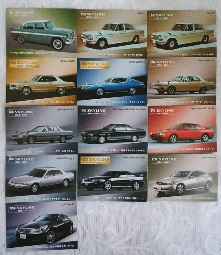 日産スカイライン 50周年記念　ピンバッジ&カード
