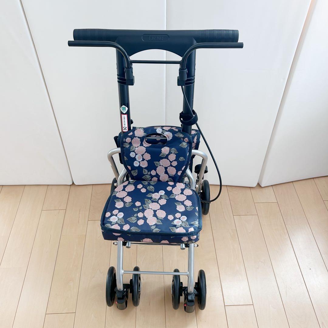 幸和製作所 SICP02 シプール ネイビー シルバーカー　バラ柄　TacaoF