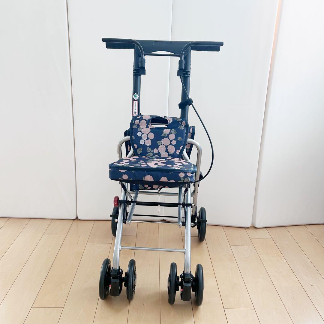 幸和製作所 SICP02 シプール ネイビー シルバーカー　バラ柄　TacaoF