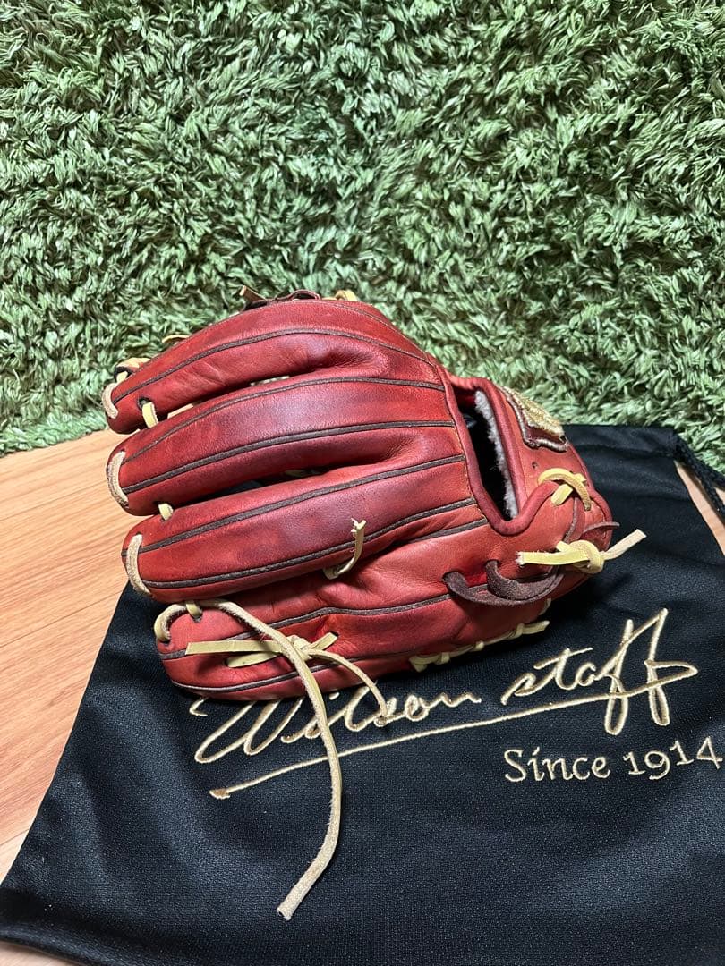 ウィルソンスタッフ デュアル 硬式内野手用86型 Eオレンジ×キャメル