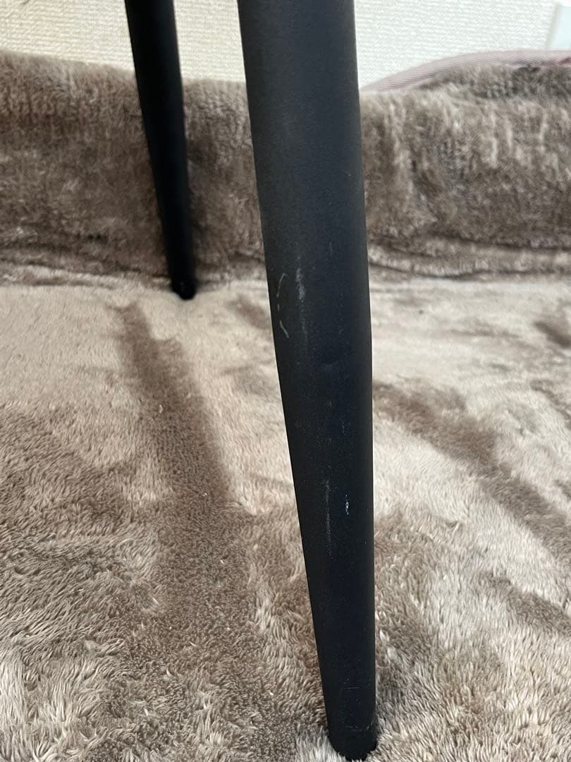 ベロア調 ダイニングチェア ダークグレー