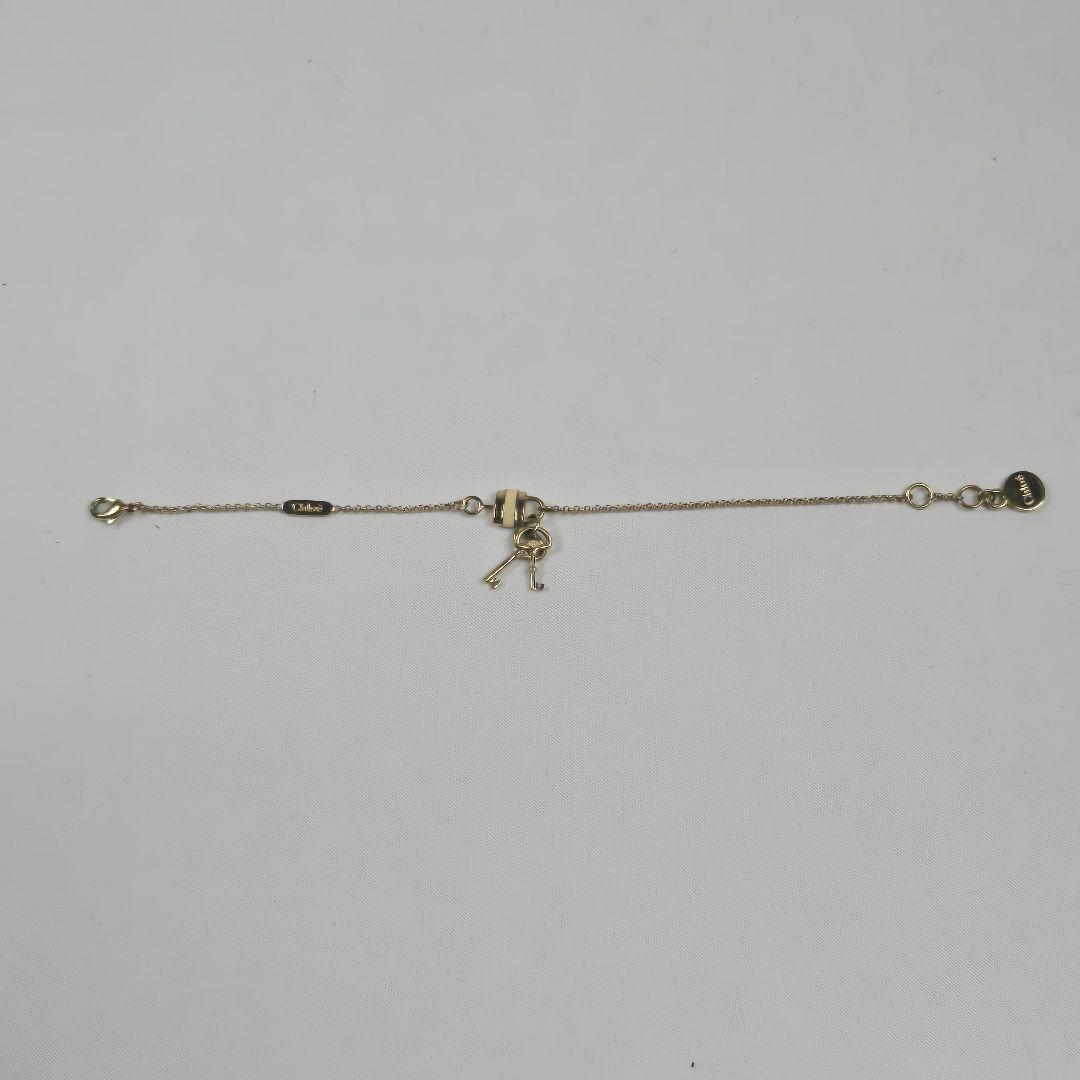 【美品】Chloé クロエ ブレスレット ゴールド 鍵モチーフ 南京錠 箱付き