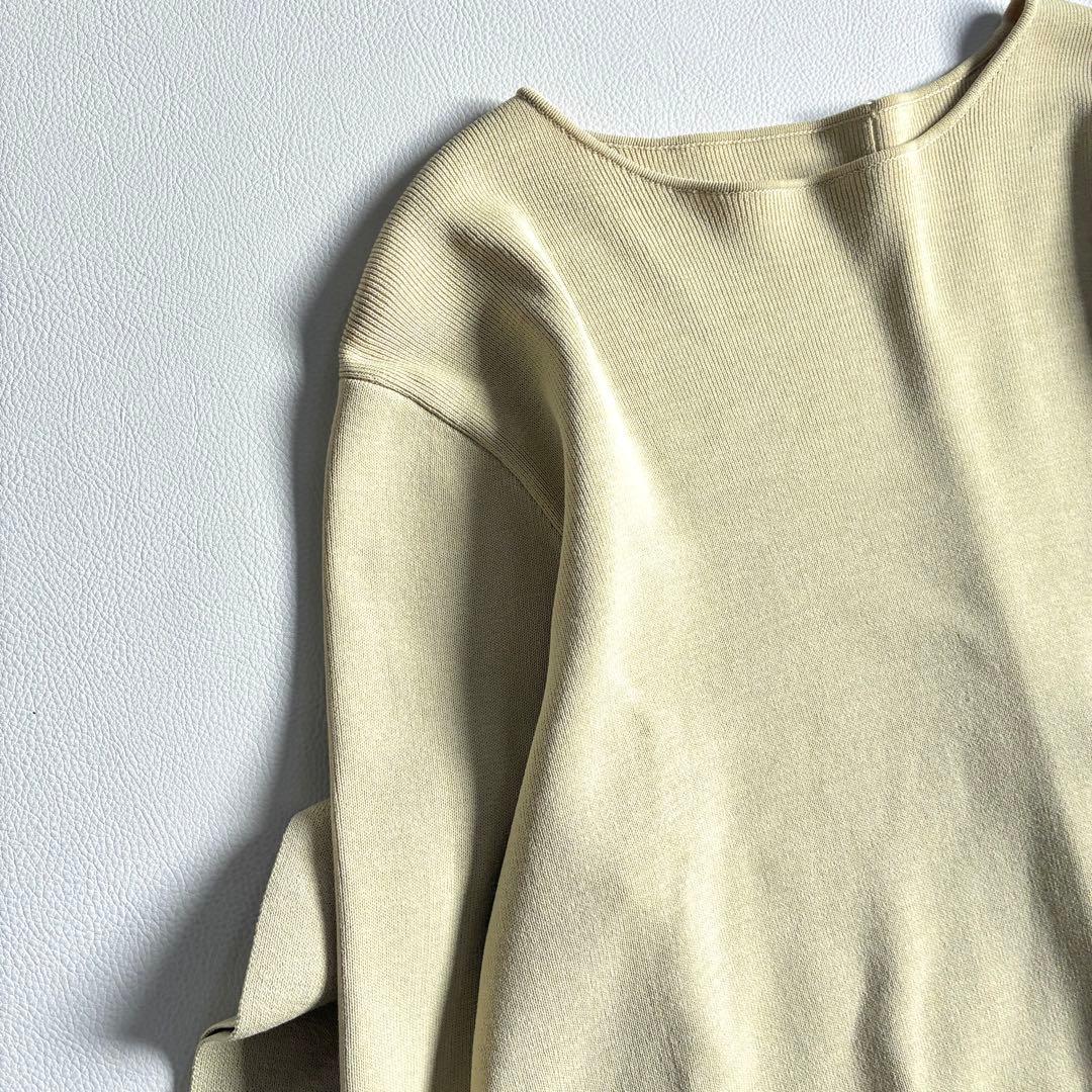 ◆美品◆アドーア◆3万◆ラッフルスリーブニット◆レモンイエロー◆長袖◆M