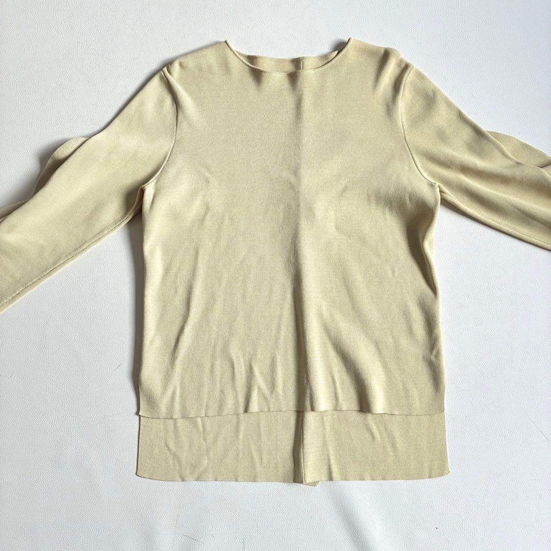 ◆美品◆アドーア◆3万◆ラッフルスリーブニット◆レモンイエロー◆長袖◆M