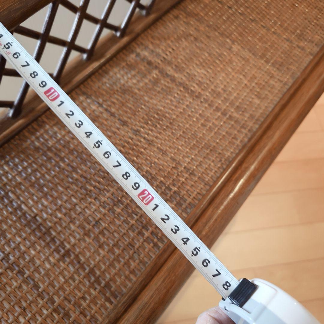 ラタンシェルフ　ラック 2段　ヴィンテージ ラタン 籐家具 収納ラック 花台
