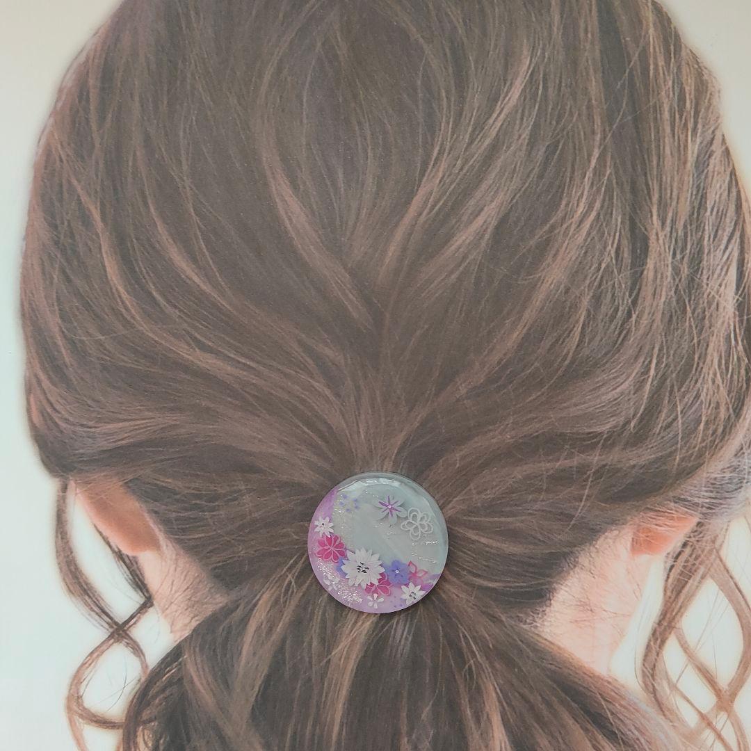 【959】ハンドメイド　レジン　ヘアゴム　ポニーフック