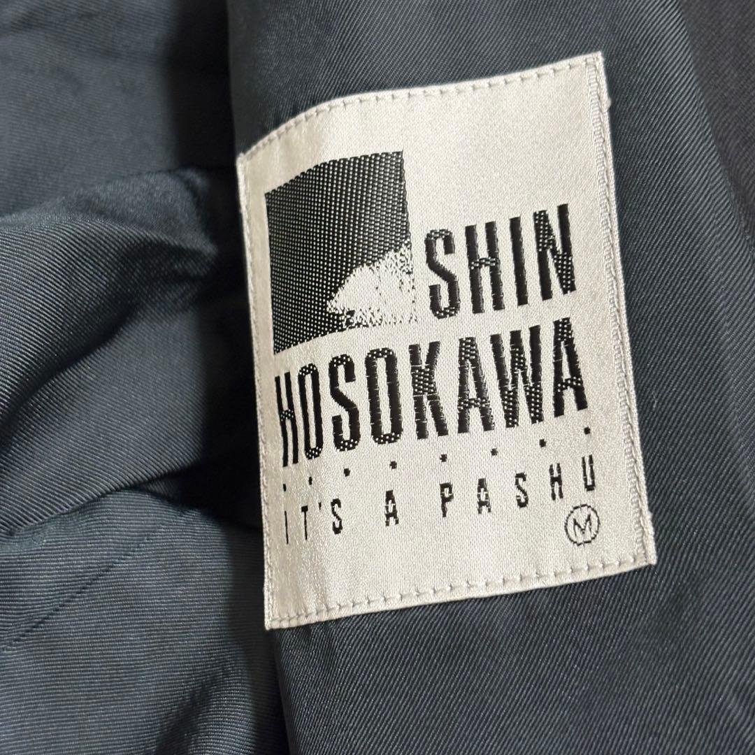 SHIN HOSOKAWA ロングコート ウール M ブラック CB42