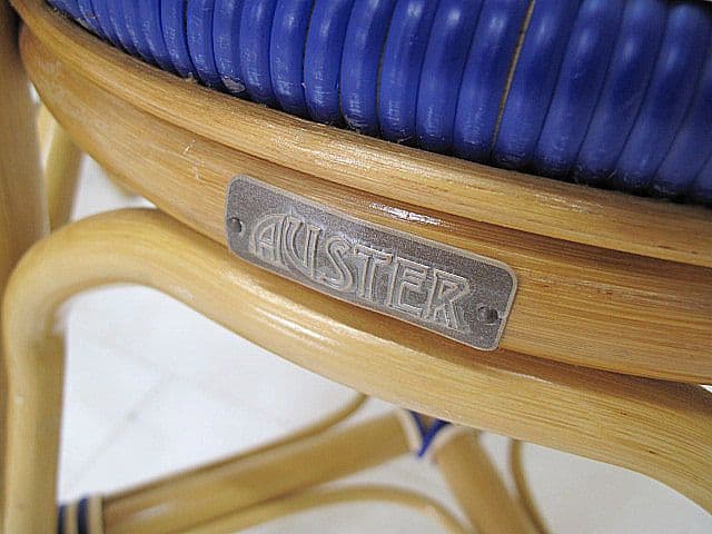 美品　オースター フレンチスタイルラタンチェア 2脚セット　　籐チェア