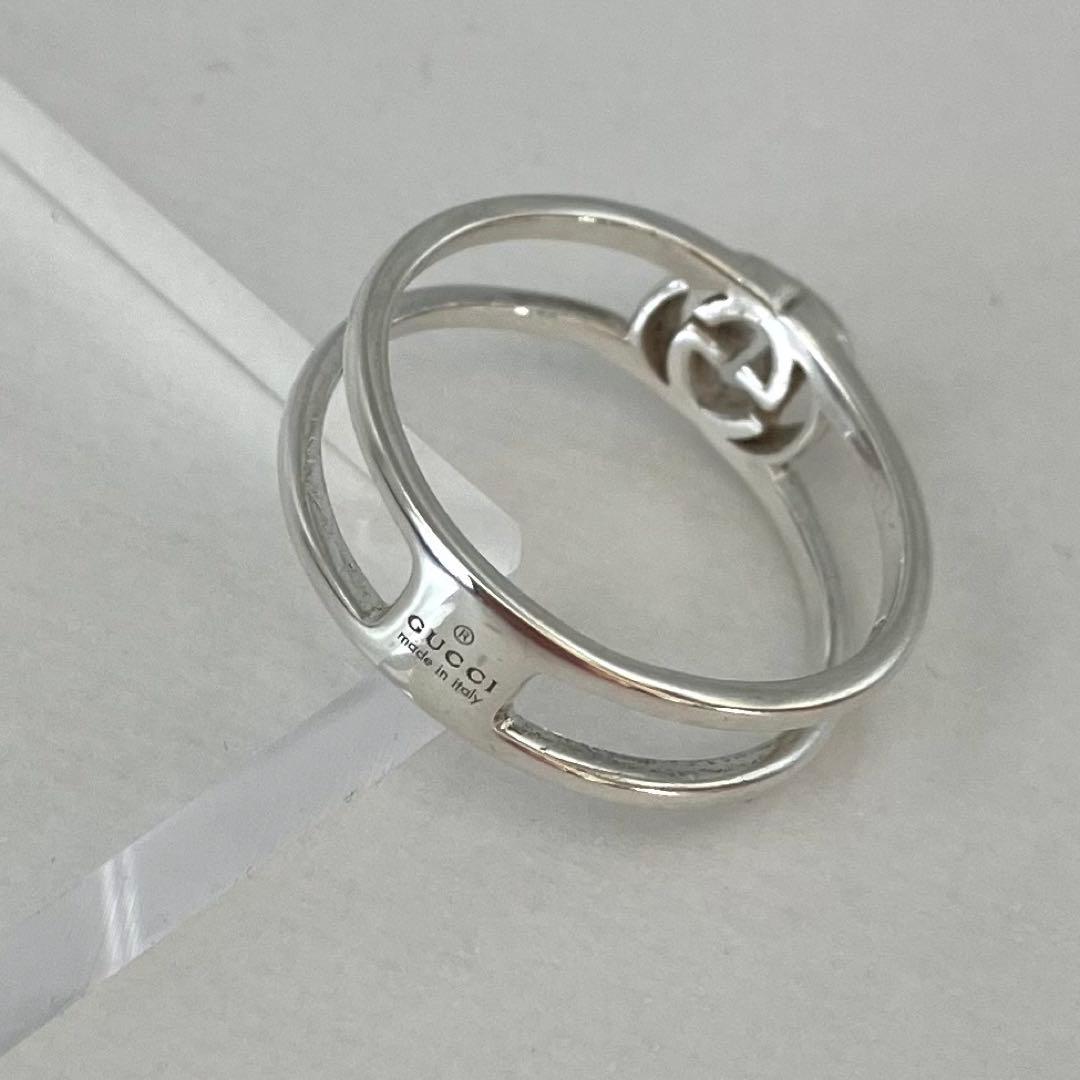 美品 GUCCI グッチ インターロッキング GGロゴ リング 約18.5号