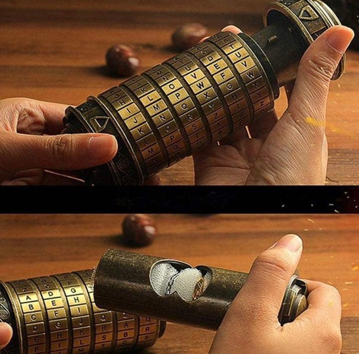 ギフトボックス ロックボックス キーボックス 指輪ケース レトロ 精密 円筒形