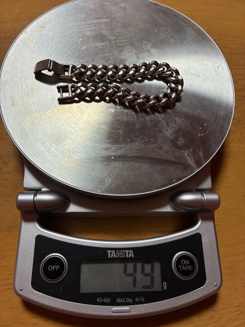 シルバー クラスプ式 ブレスレット 49g