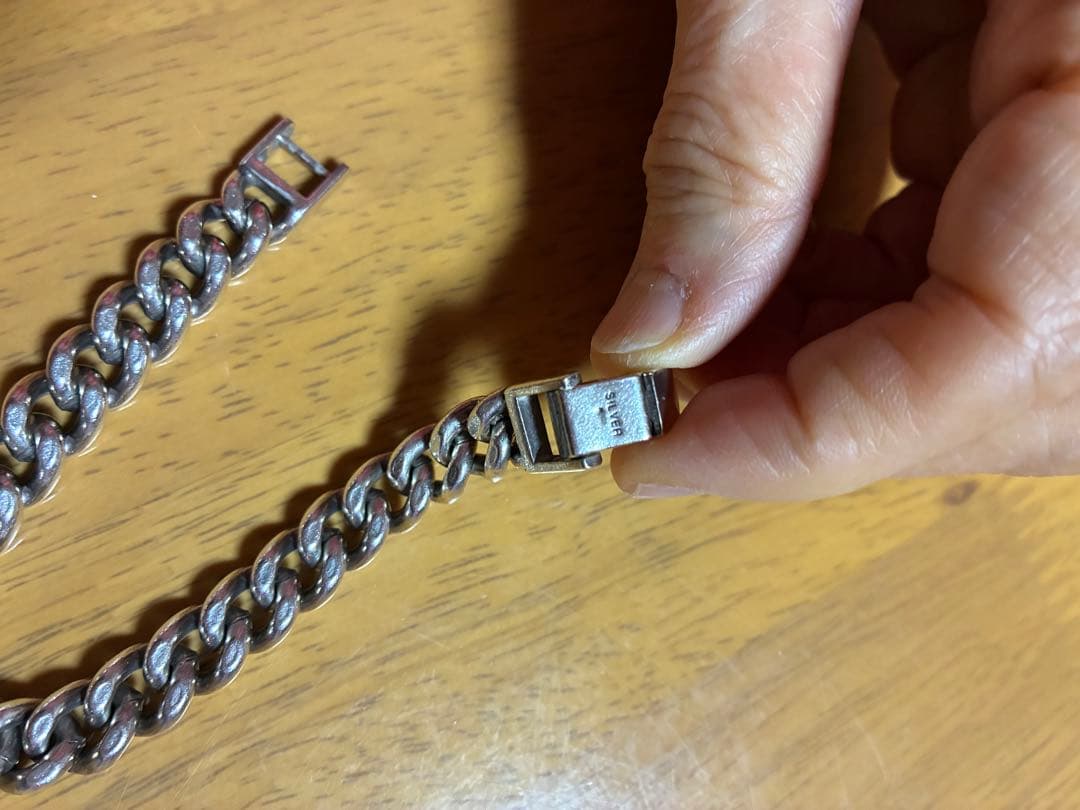 シルバー クラスプ式 ブレスレット 49g