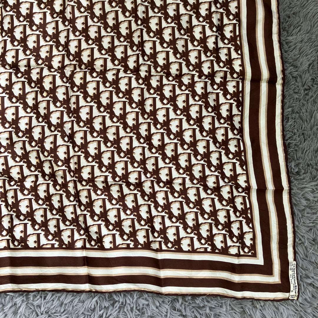 3F 希少 クリスチャンディオール スカーフ トロッター柄 総柄 デザイン