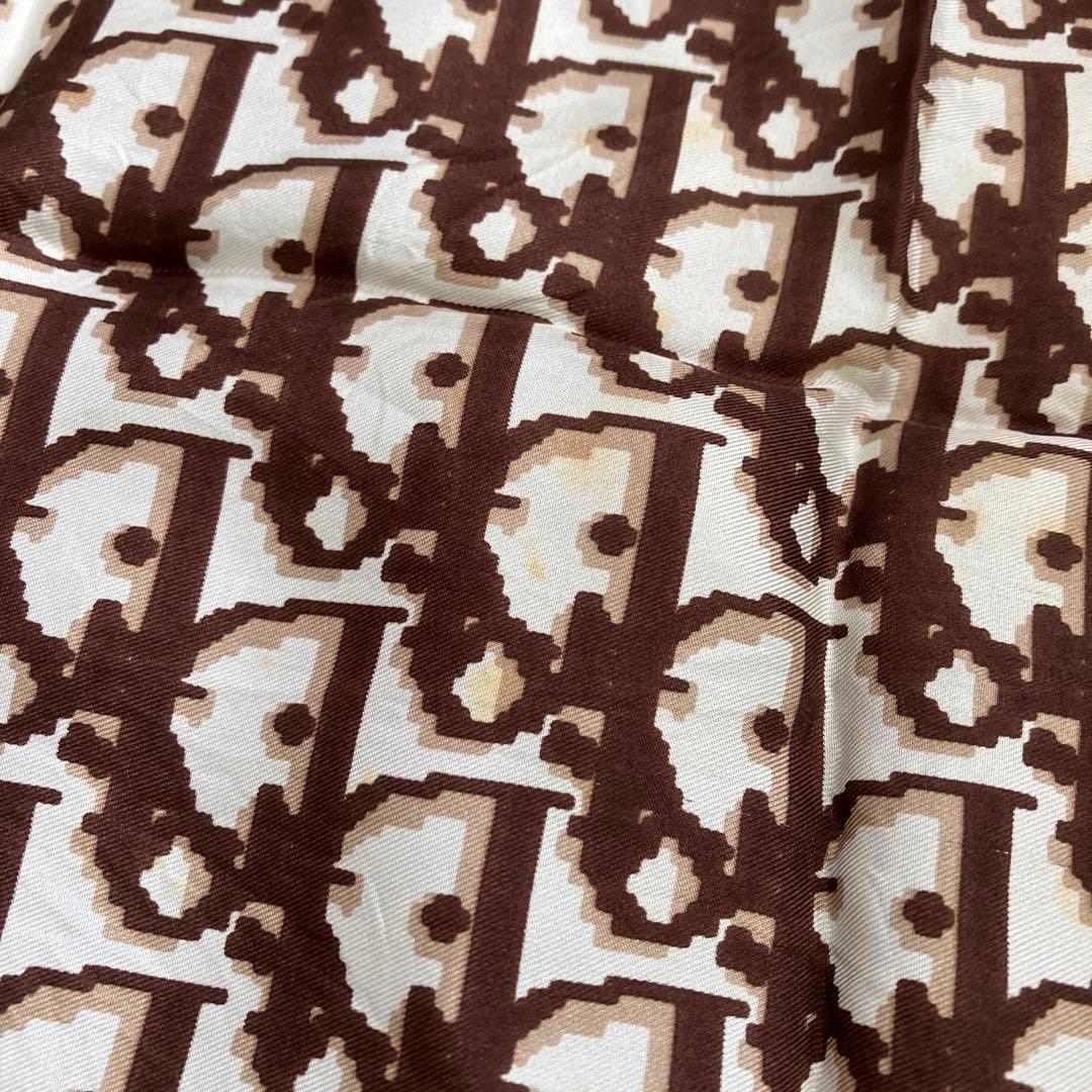 3F 希少 クリスチャンディオール スカーフ トロッター柄 総柄 デザイン