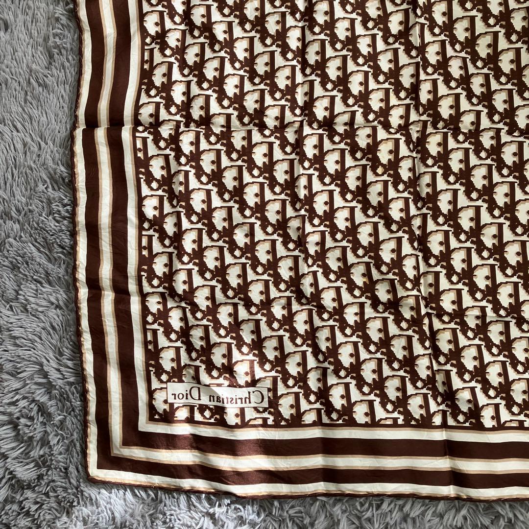 3F 希少 クリスチャンディオール スカーフ トロッター柄 総柄 デザイン