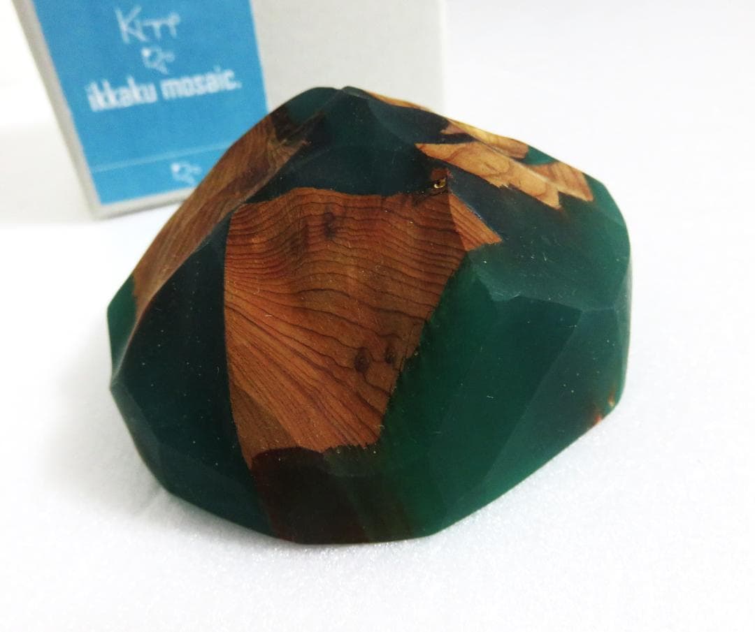 新品 ikkaku mosaic. × KI-no レジン ウッド オブジェ