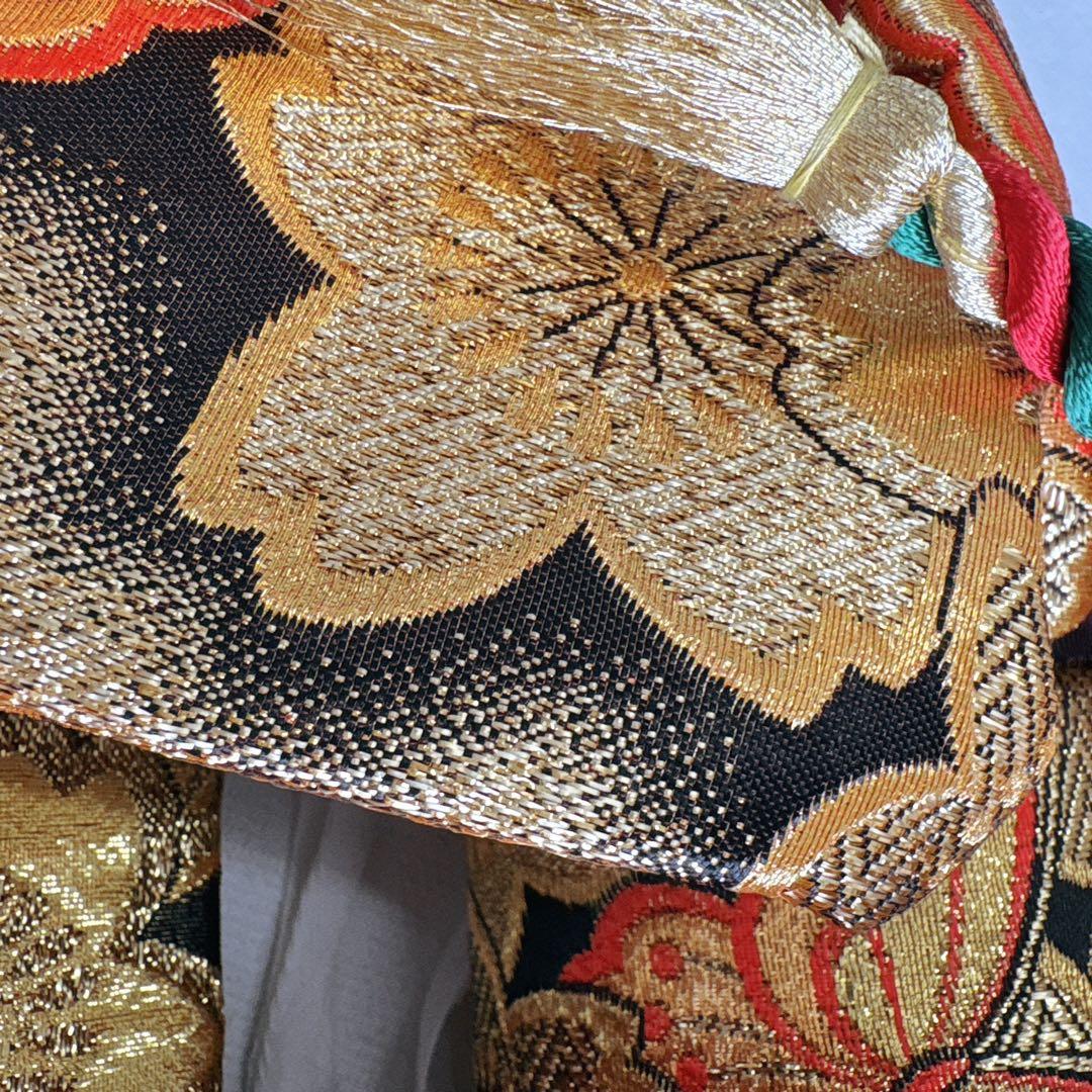 七五三　３歳　女の子　きものフルセット　中古品　オレンジ総絞り