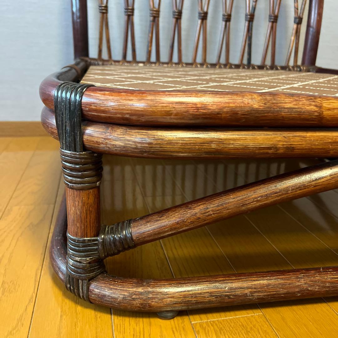 YAMAKAWA ラタン 籐 ヴィンテージ アンティーク ソファ 座椅子 ③