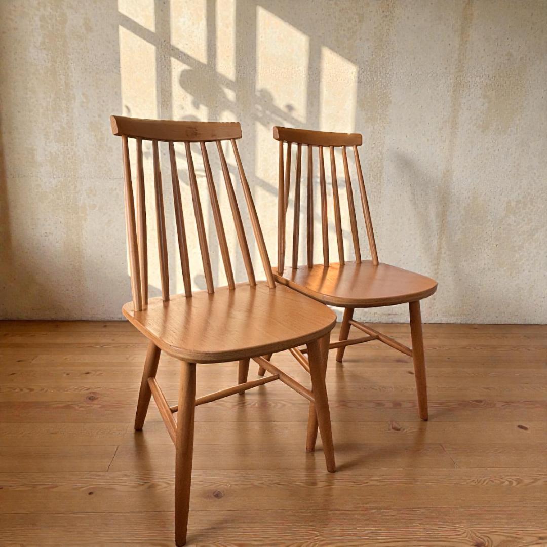 秋田木工 ウィンザーチェア 2脚セット ポーランド製 ヴィンテージ