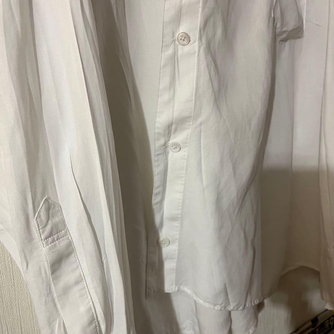 sulvam アシンメトリーダブルカラー長袖シャツ