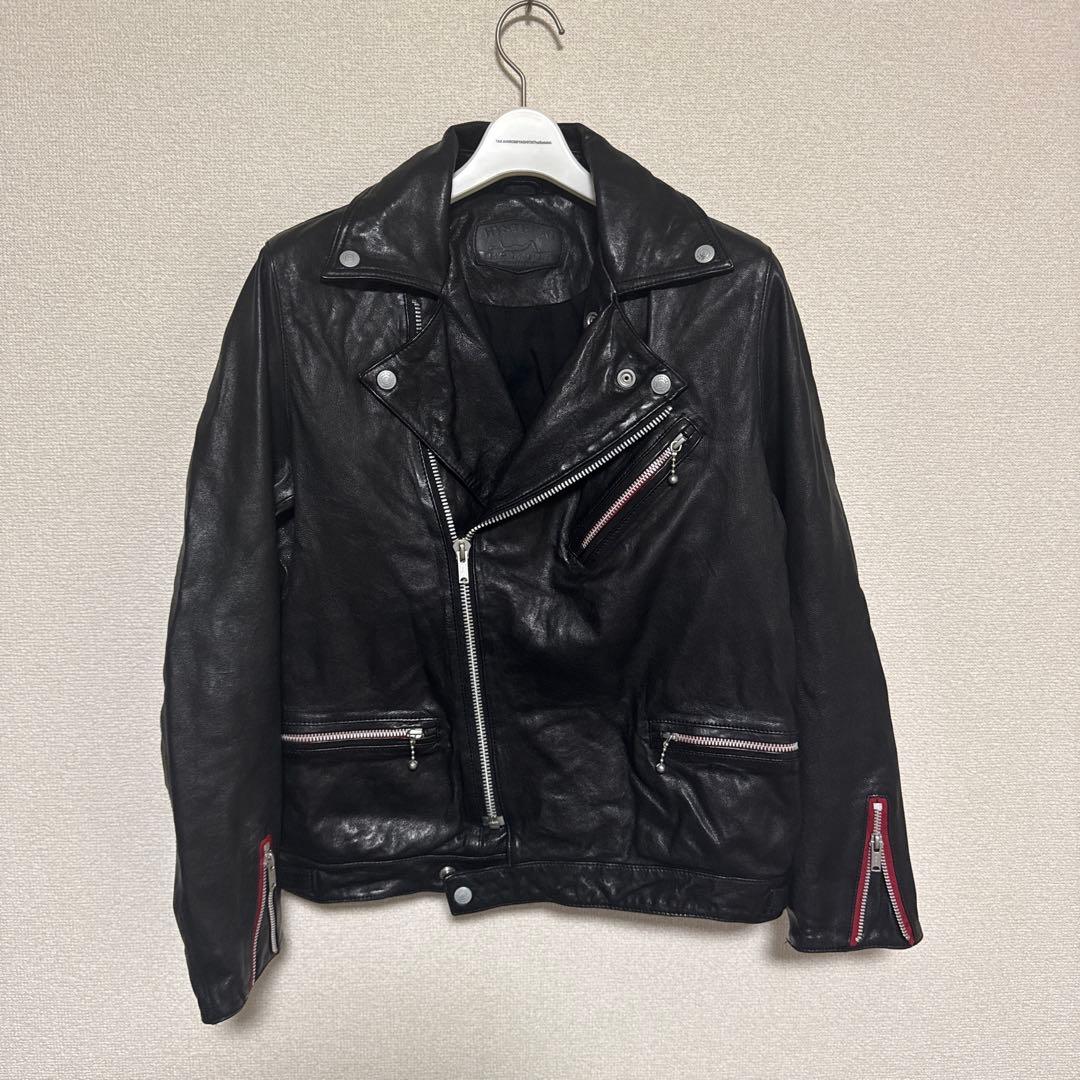 キムタク着 ヒステリックグラマー　ラムレザー　ダブルライダースジャケット　Ｍ