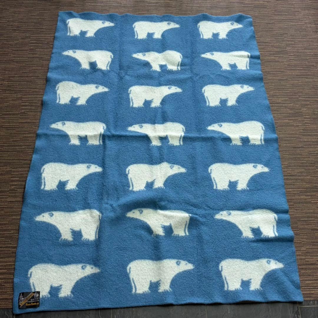 ROROS TWEEDS ロロスツイード　ブランケット　ブルー