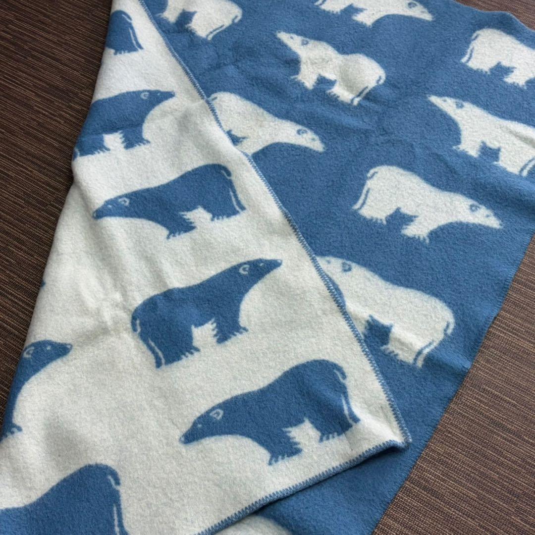 ROROS TWEEDS ロロスツイード　ブランケット　ブルー