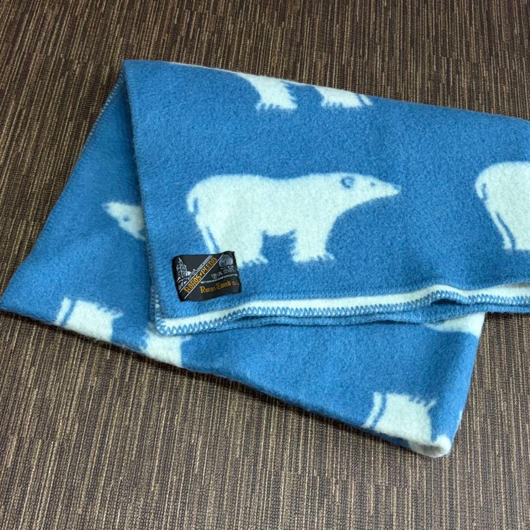 ROROS TWEEDS ロロスツイード　ブランケット　ブルー