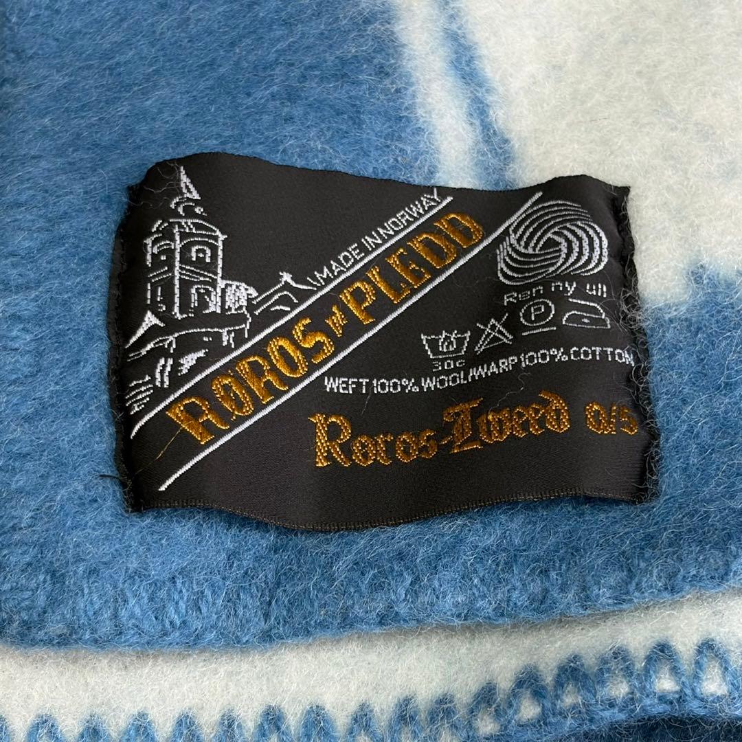 ROROS TWEEDS ロロスツイード　ブランケット　ブルー