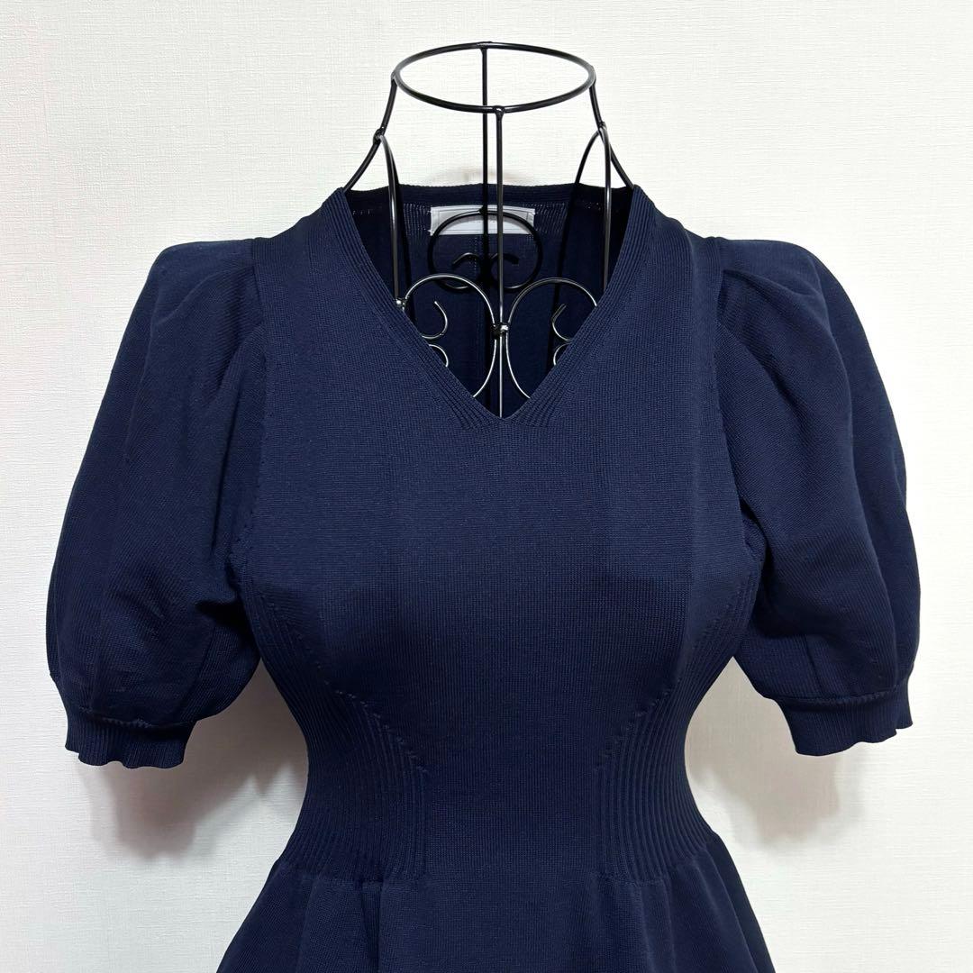 CELFORD ホールガーメントボリューム袖ワンピース 36