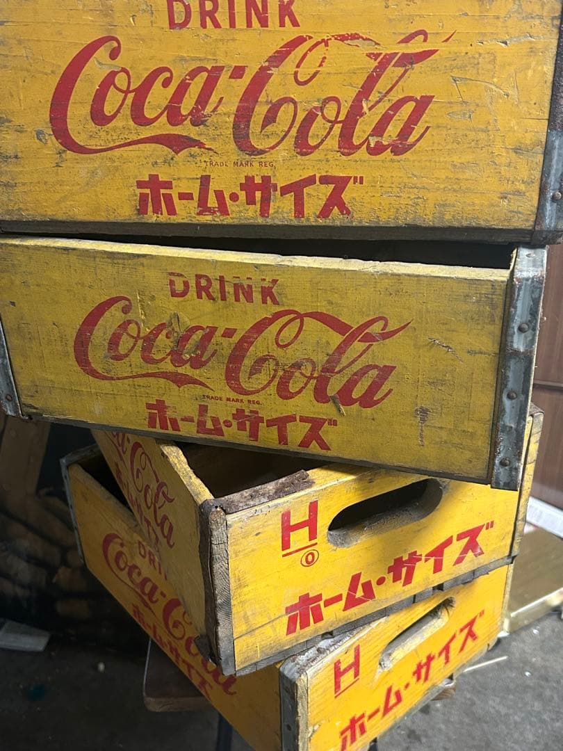 【オールドヴィンテージ】コカコーラ ヴィンテージ木製ボックス　4箱