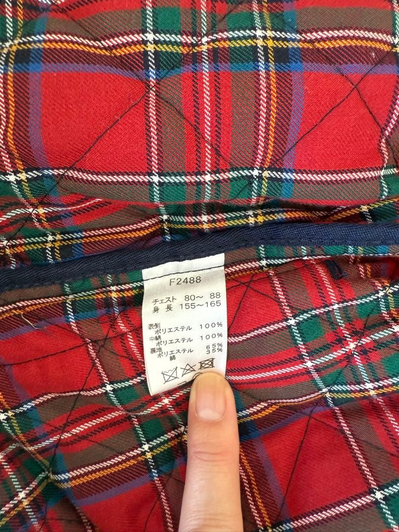 フレッドペリー　ネイビー トレンチコート チェックベストライナー付き