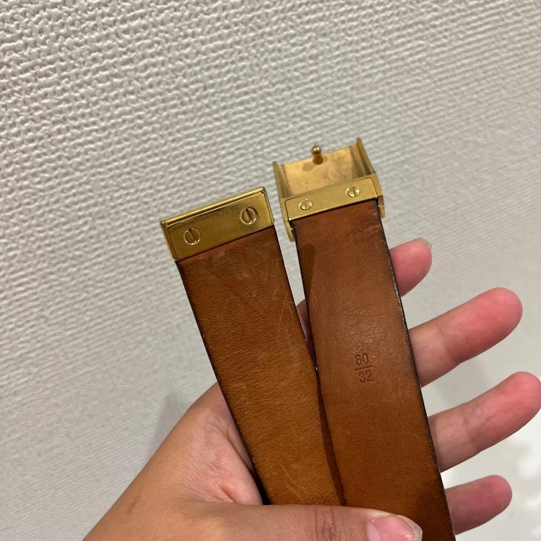 ヴィトン　ベルト　ダミエ　ゴールド