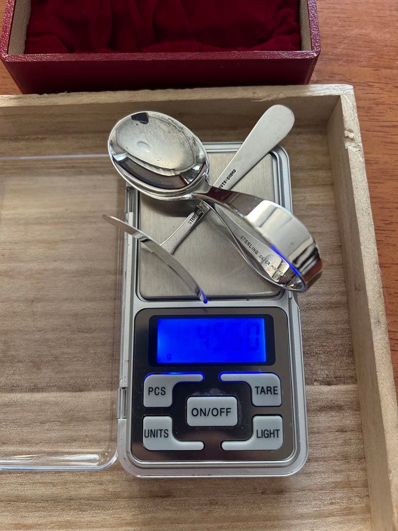 銀製STERLING SILVERミヤモトワードベビースプーンプッシャー45.g