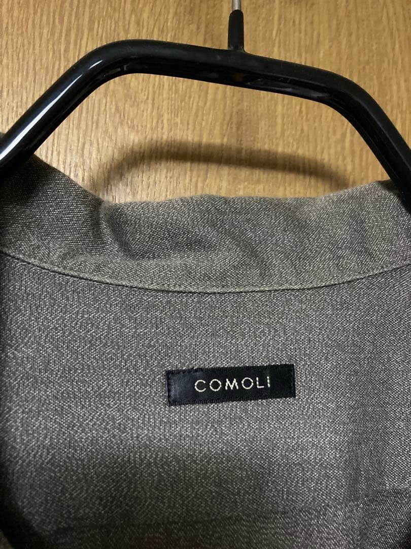 COMOLI ヨリ杢 オープンカラーシャツ