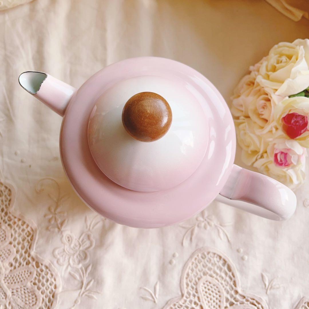 お値下げ♡イマンホーローポット薔薇マニーローズバスケットニトリフレンチカントリー